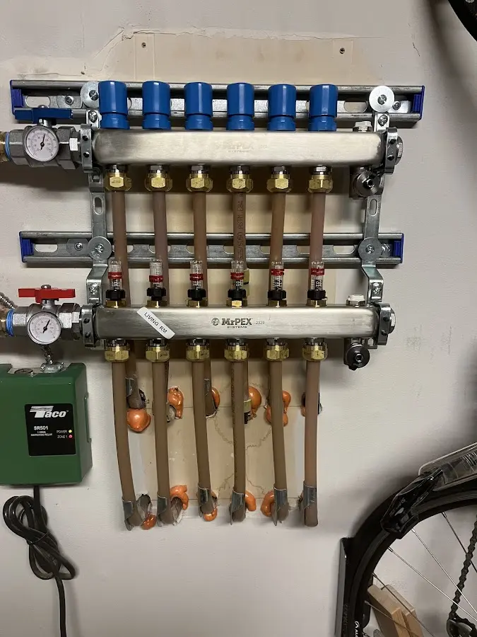 Plumber performing Gas Line Installation at a residential property in Parker